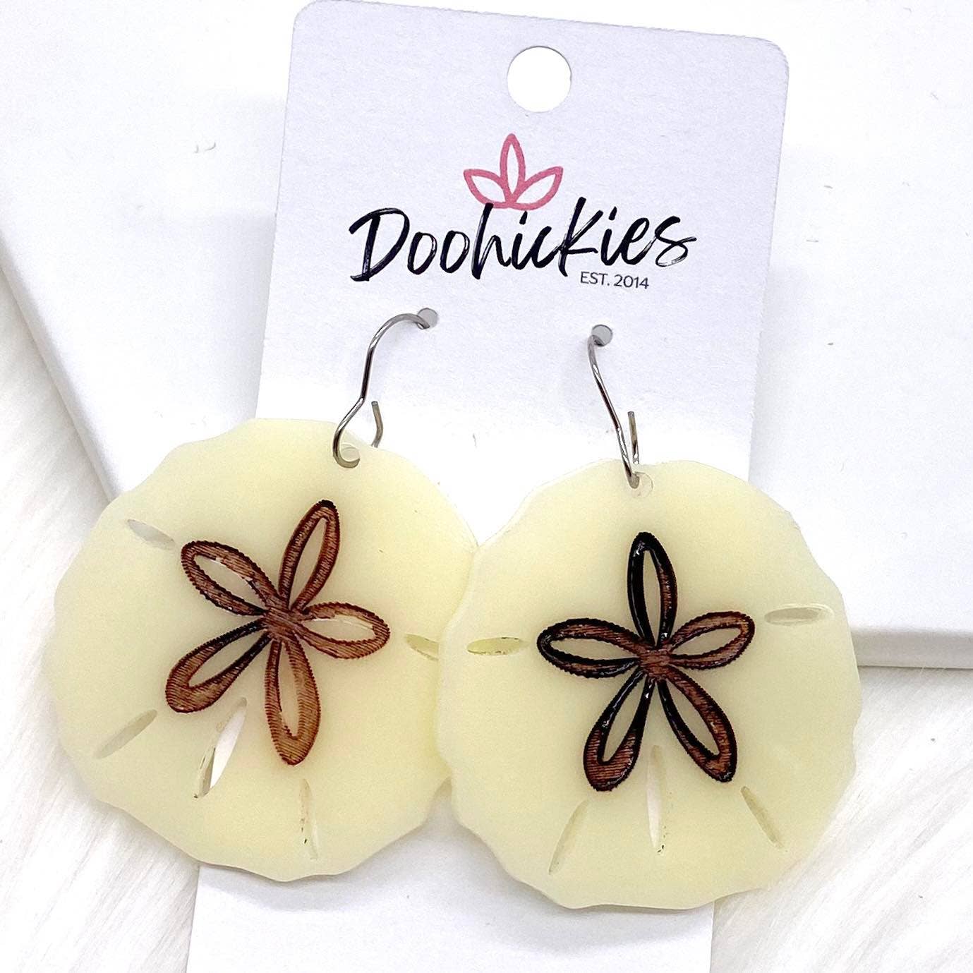 Sand Dollar Acrylics -Summer Earrings