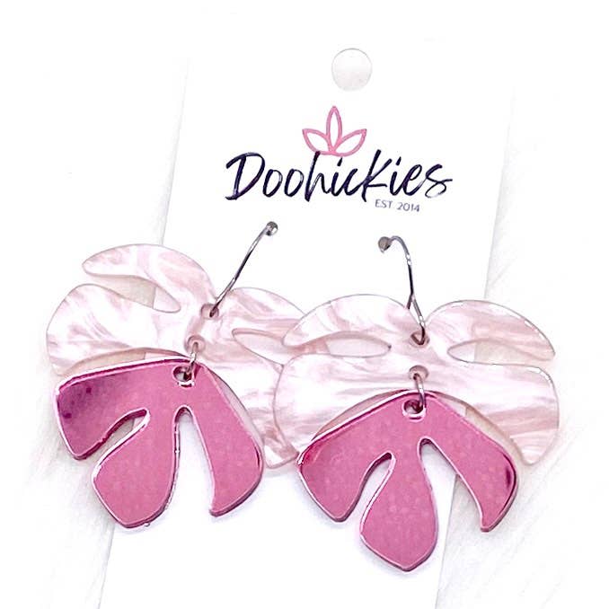 Palm Leaf Acrylics -Summer Earrings